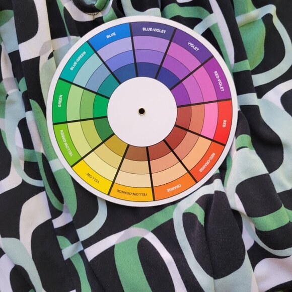 Worthington Womens Top 2X Plus Tunic Dolman Sleeve Green Geometric GEO170E - Picture 9 of 9